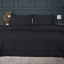 Летний постельный комплект MirSon Line Satin Light Pro Black Silk King Size (2200010983517)