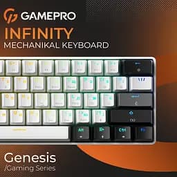 Клавіатура GamePro Genesis Infinity MK130BW White [140414] - мініатюра 7