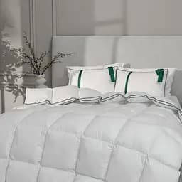 Ковдра пухова MirSon Imperial Style, зимова, 220х200 см, біла із зеленим кантом - мініатюра 4