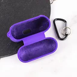 Силіконовий футляр з мікрофіброю для навушників Airpods Pro Фіолетовий / Ultra Violet - мініатюра 4
