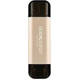 USB флеш накопичувач Transcend 256GB JetFlash 930 Gold-Black USB 3.2/Type-C (TS256GJF930C) - мініатюра 2