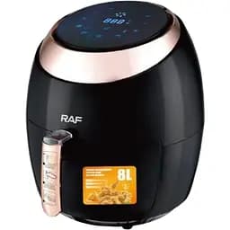Аэрофритюрница RAF R.5298 с таймером безмасляная 8 л 1800 Вт Черная
