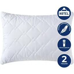 Подушка Ideia Classic Soft аналог лебединого пуху з внутрішньою подушкою 70х70 см біла (8-31137) - мініатюра 2