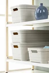 Кошик Idea Home Pyramid з кришкою 8.2 л 36x24x12.5 см бежевий (00642 Bej) - мініатюра 4