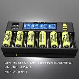 Зарядний пристрій LiitoKala Lii-S12 для акумуляторів АА, ААА, 18650, 21700, 26650 Li-ion, Ni-MH, Ni-Cd, LiFePO4, Крона 9В (19421) - мініатюра 6