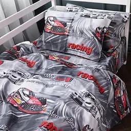 Пододеяльник MirSon Ranforce Elite Motospin 220x240 см серо-красный (2200011705286)