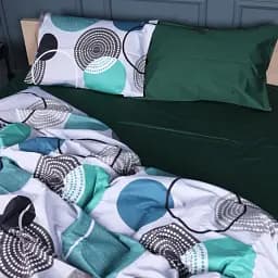 Простыня MirSon Сатин 22-1405 Geometry Bliss 150х220 см (2200010593921)