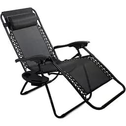 Шезлонг лежак Outtec Zero Gravity розкладний сірий