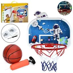 Баскетбольне кільце, щит 46.5x32.5 см, металеве кільце, звук, на бат. MR1518