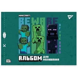Альбом для малювання Yes Minecraft 130593 12 аркушів Темно-зелений