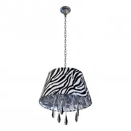 Люстра підвісна Brille прованс з абажуром E14 40W BK (BR-01 177S/5)