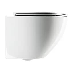 Унітаз Omnires Ottawa Comfort 54x365 підвісний без обідка сидіння дюропласт white gloss OTTAWACMWBP, Білий - мініатюра 5