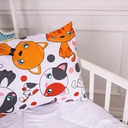 Набір антиалергенний MirSon зима Kids Time 20-0035 Colored kittens 140x205 см EcoSilk: ковдра з подушкою (2200009665189) - мініатюра 7