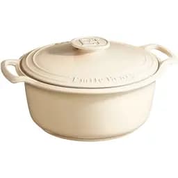 Кастрюля Emile Henry Sublime с крышкой керамическая 5 л бежевая (564760)