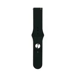 Ремінець Silicone 20mm Samsung Watch Active/Galaxy S4 42/44mm/Gear S2 Classic/Xiaomi Amazfit Black - мініатюра 2