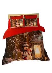 Комплект турецкого постельного белья евро 200 x 220 new year сатин TC303375612