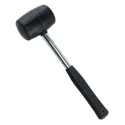 Киянка резиновая Sigma 340 г черная, металлическая обрезиненная рукоятка (4317471)