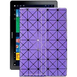 Чехол StatusCASE из экокожи для планшета Samsung Galaxy Book 2 (sm-w737v) Фиолетовый ромб