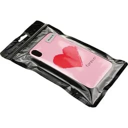 Чохол-накладка Toto Glass Fashionable Case Apple iPhone XR Red Heart on Pink - мініатюра 2