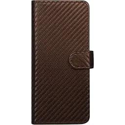 Чохол-книжка Toto Book Carbon Fiber Universal Cover 5.8-6.5" Brown