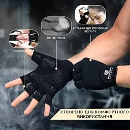 Рукавички для фітнесу Power System PS-2550 Black M - мініатюра 6