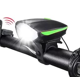 Вело фара и велосипедный сигнал на выносной кнопке Bike Light 7588 аккумуляторный велофонарь micro-USB