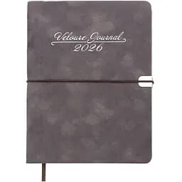 Ежедневник датированный Buromax Velour 2026 A5 искусственная кожа серый (BM.2134-09)