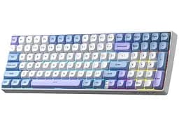 Клавіатура ігрова Aula S-100 PRO Wireless White-Blue ENG/UKR Red Switch Hot-Swap USB, 2.4G, Bluetooth