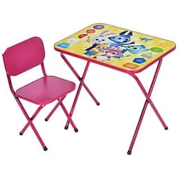 Дитячий столик Bambi M 5964-8 Звірята складний зі стільчиком фігури