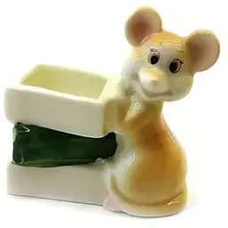 Мишка підставка для зубочисток порцелянова 6х6х3 см