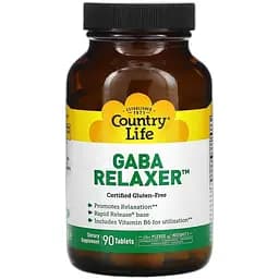 Аминокислота Country Life GABA Relaxer 90 таблеток