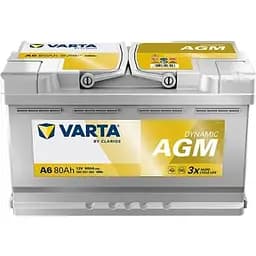 Автомобільний акумулятор Varta Silver Dynamic AGM 80Ah Ев -/+ 800EN А6