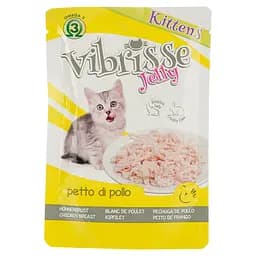 Вологий корм для кошенят Vibrisse Jelly Куряча грудинка в желе 70 г (C1018991) - мініатюра 2