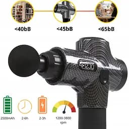 Ручний перкусійний масажер 4FIZJO Massage Gun Ultra Cool Edition 100 Вт (масажний пістолет) MG05 (P-5905973401470) - мініатюра 15