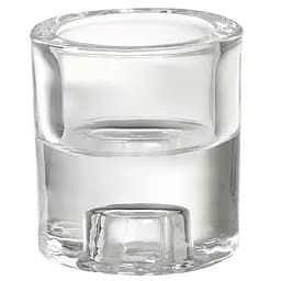 Свічник круглий Bolsius 2в1 для чайних конусних та столових свічок 6.5х6 см прозорий (290300)