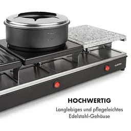 Гриль раклет з фондю Klarstein Fonduelette XL 3в1 12 осіб 1650W (10035220) - мініатюра 6