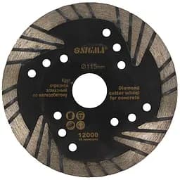 Круг алмазний по залізобетону Sigma "Турбоволна" Ø115×2.3×22.2 мм 12000 об/хв (1923121)