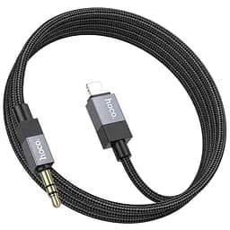 Аудіо кабель Aux Hoco UPA32A Clever digital Lightning to AUX 3.5 мм 1 м Black - мініатюра 4