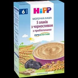Набір: молочна каша HiPP 5 злаків з чорносливом та пребіотиками 250 г органічна каша HIPP  молочна зі Спельти На добраніч 190 г  - мініатюра 2