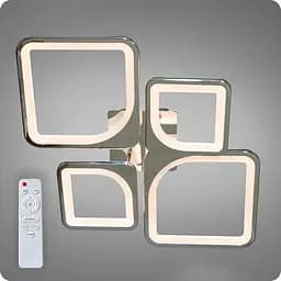 Люстра світлодіодна 517 Dlight з пультом 72Вт Хром (02132)