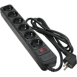 Мережевий фільтр живлення Patron 1.8 m3*1.5mm2 (SP-1662) 6 розеток BLACK (EXT-PN-SP-1662)