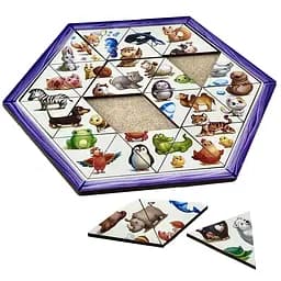 Дерев'яний головоломка Тварини шестикутник. Ubumblebees 1х24х24 см det0012689