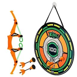 Игрушечный лук Zing с мишенью серии Air Storm Bullz Eye, оранжевый (AS200O)