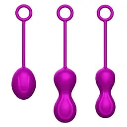 Набор вагинальных шариков Foxshow Kegel Balls Set, 3 шт., фиолетовый