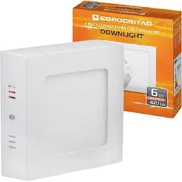 Світильник точковий накладний Євросвітло 6Вт квадрат LED-SS-120-6 4200К (39176)