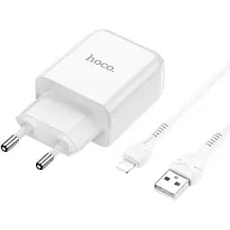 Зарядное устройство Hoco N2 USB белый + кабель USB to Lightning