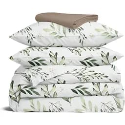 Комплект постільної білизни Cosas Olive mood CS3 Двоспальний оливковий (OliveMood_El160x30-15Espresso_180) - мініатюра 1