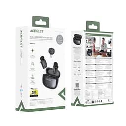 Мікрофонна система Acefast бездротова R2 wireless lavalier microphones чорний - мініатюра 2