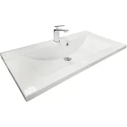 Раковина Adamant умывальник QUANTO искусственный камень прямоугольная