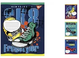 Тетради ученические 12 листов клетка. YES Skates, 25 шт. в упаковке
